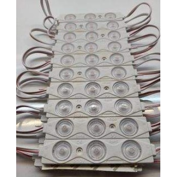 12 Volt 2,4 Watt Üç Mercekli Beyaz Işık 200lü Modül Led