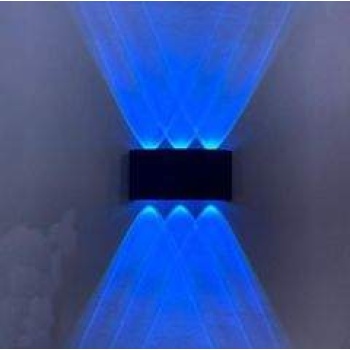 GARRA 6 Watt Siyah Kasa Mavi Işık Dış Mekan Çift Yönlü Modern Led Aplik