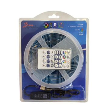 BORA AYDINLATMA 5 Metre 5 Volt USB Girişli Bluetooth Uyumlu Kumandalı TV Arkası Adreslenebilir RGB Şerit Led Seti ( IP65 )