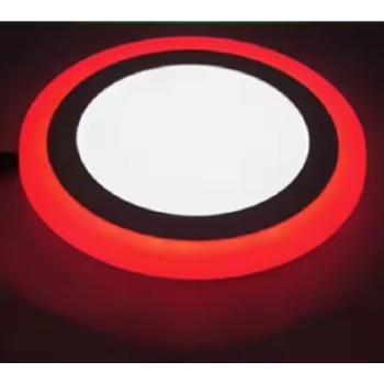 CNL LED 24+12 Watt Kırmızı ve Beyaz Işık Çift Renk Sıva Üstü Yuvarlak Led Panel Armatür