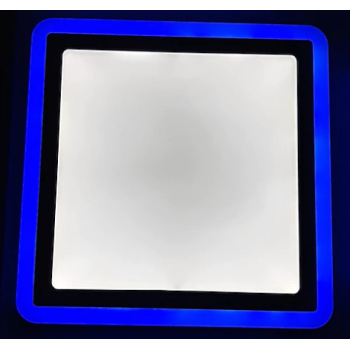 CNL LED 24+12 Watt Mavi ve Beyaz Işık Çift Renk Sıva Üstü Kare Led Panel Armatür
