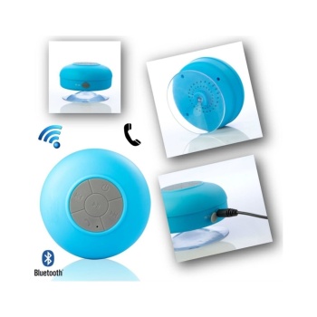 TECHNOMAX Su Geçirmez Vakumlu Bluetoothlu Mini Duş Hoparlörü - Mavi