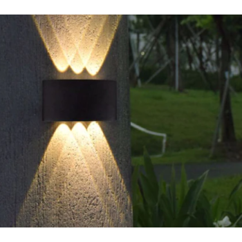 GARRA 6 Watt Siyah Kasa Gün Işığı Dış Mekan Çift Yönlü Modern Led Aplik