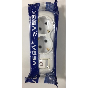 VEGA 2li Topraklı Priz Anahtarlı Klemens