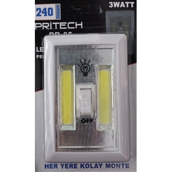 PRİTECH 3 Watt Mıknatıslı Her Yere Kolay Monte Edilebilen Led Işık