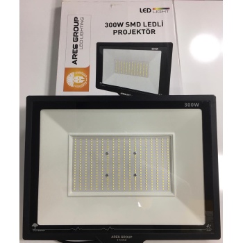 LED LİGHTİNG 300 Watt 27000 Lümen Beyaz Işık SMD Ledli Projektör ( IP66 )