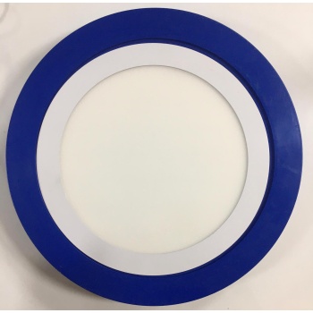 18 Watt Mavi Renk Sıva Üstü Özellikli Boş Kasa + 18 Watt Beyaz Kasa Beyaz Işık Sıva Altı Led Panel Takım
