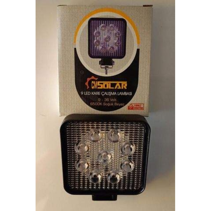 CMSOLAR 9 Ledli 9-36 Volt 6500 Kelvin Soğuk Beyaz Işık Samsung Ledli Projektör