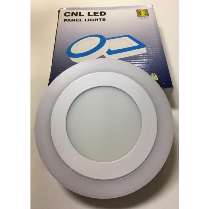 CNL LED 6+3 Watt Mavi ve Gün Işığı Çift Renk Sıva Üstü Yuvarlak Led Panel Armatür
