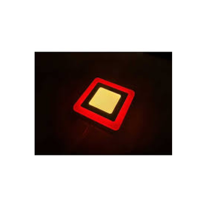 CNL LED 24+12 Watt Kırmızı - Gün Işığı Çift Renk Sıva Üstü Kare Led Panel Armatür