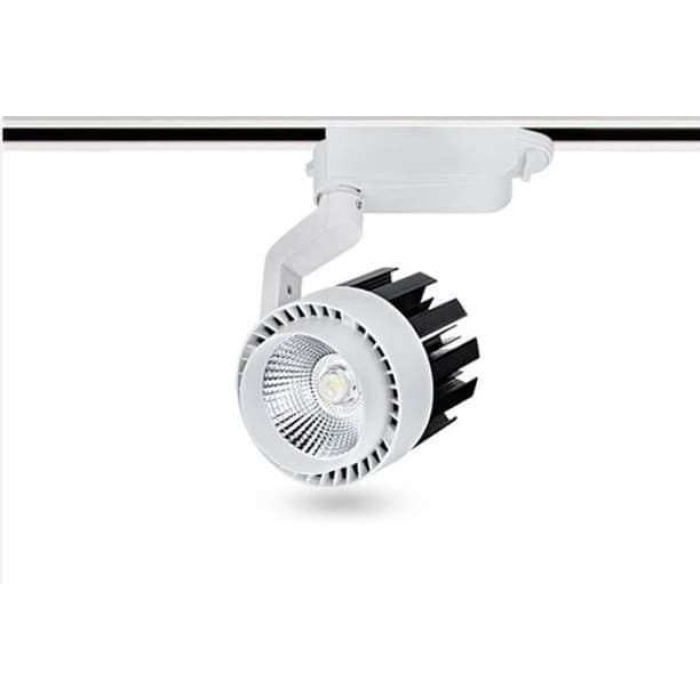 LAMPİST 30 Watt Beyaz Kasa Beyaz Işık Soğutuculu Driverlı Led Ray Spot (IP40)