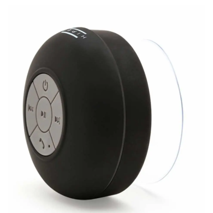 TECHNOMAX Su Geçirmez Vakumlu Bluetoothlu Mini Duş Hoparlörü - Siyah