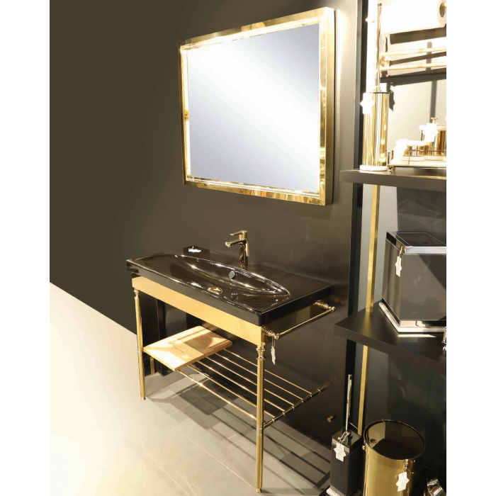 Restel Ayna Led Gizli Işıklı, PVD Gold 304 Paslanmaz, 5x80x100cm