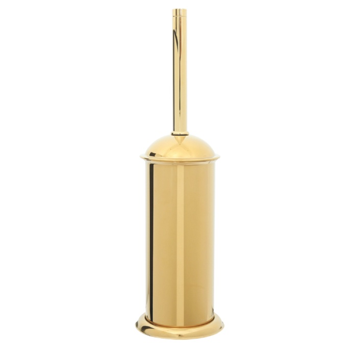 Utopic Gold Serisi, Metal Klozet Fırçası, 12,5x12,5x43cm, PVD Kaplama, 304 Paslanmaz ve Pirinç Malzeme