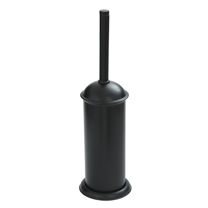 Utopic Mat Siyah Serisi, Metal Klozet Fırçası, 12,5x12,5x43cm, Pirinç Malzeme