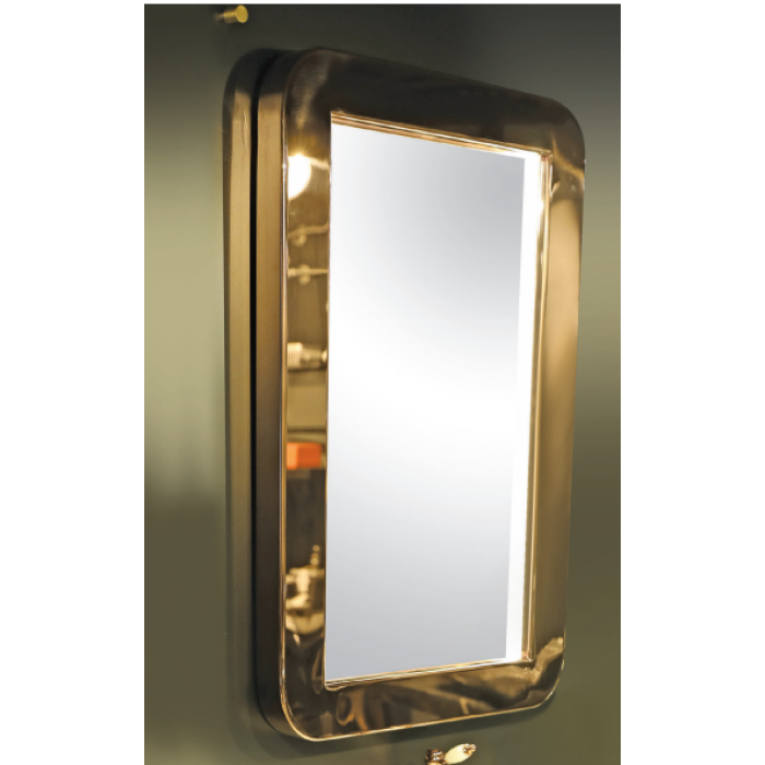 Venüs Ayna Led Işıklı, PVD Rose 304 Paslanmaz, 5x90x60cm