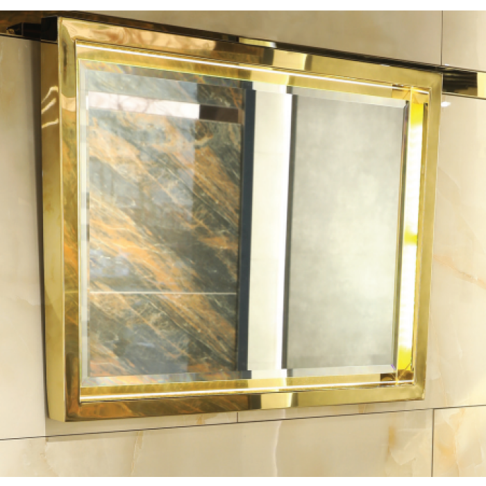 Cera Ayna Led Işıklı, PVD Gold 304 Paslanmaz, 5x60x80cm