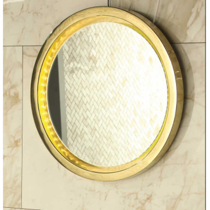 - Ayna (Led Gizli Işıklı) PVD Gold / 5 x 60 x 60 cm / 304 Paslanmaz