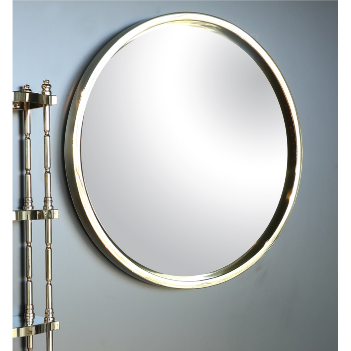 Kattevik Ayna Led Işıklı, PVD Gold 304 Paslanmaz, 74cm Çap