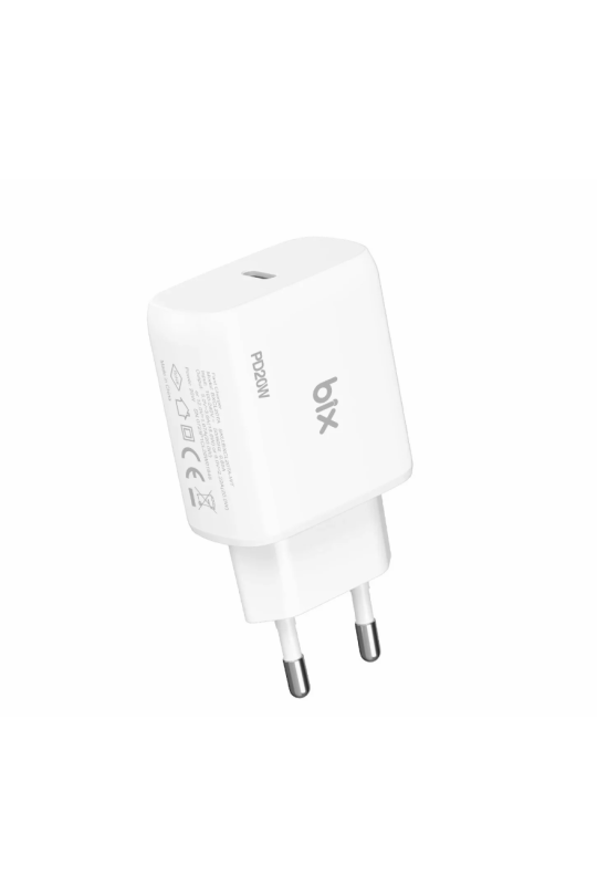 Bix PD20TA 20W Type-C PD Hızlı Şarj Adaptörü Beyaz