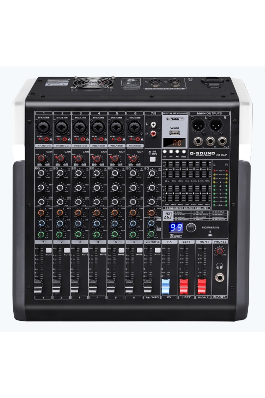 D-Sound Dm-800P 8 Kanal Power Mixer