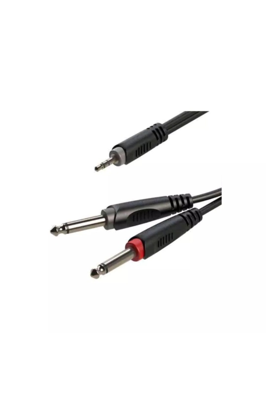 Roxtone Rx-K12601A 3 5Mm Stereo Erkek-2X6 3Mm Mono Erkek 1 5 Metre Kablo