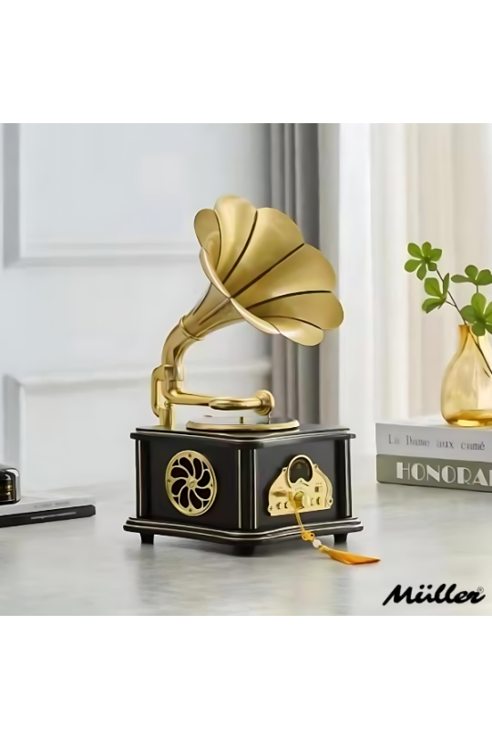 Müller Md-88 Dekoratif Bluetooth Gramofon Black 220*200*400Mm