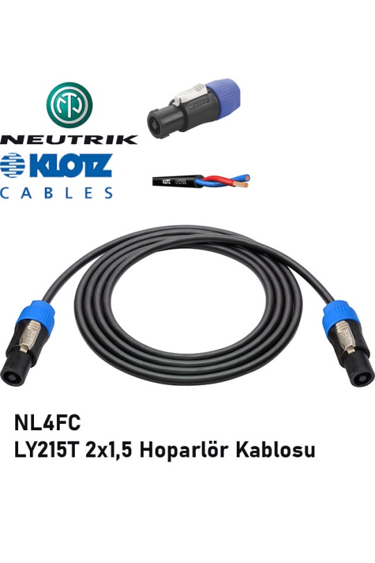 Klotz Neutrik Spk-Spk Sepakon Hoparlör Kablosu - 4 Metre