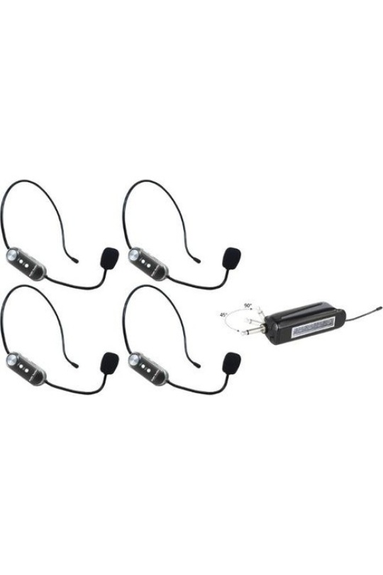 Gx-744 4 Kanal Headset Yaka Uhf Mikrofon