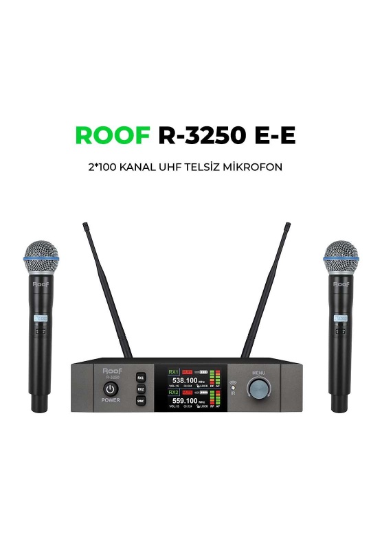 Roof R-3250 UHF Telsiz 2 El Mikrofon