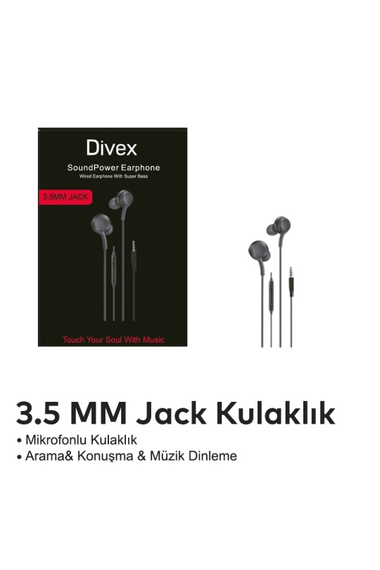 Divex Dh-262 3 5Mm Jack Slikonlu Kulaklık