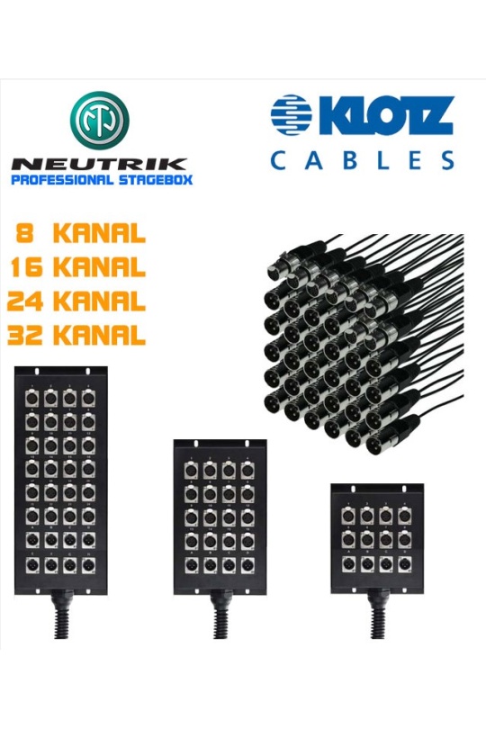Klotz Neutrik Stage Box - 24 Kanal - 05 Metre