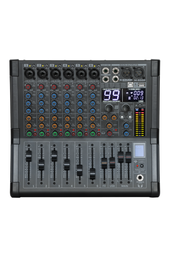 D-Sound M-600P-Pro  6 Kanal Power Mixer