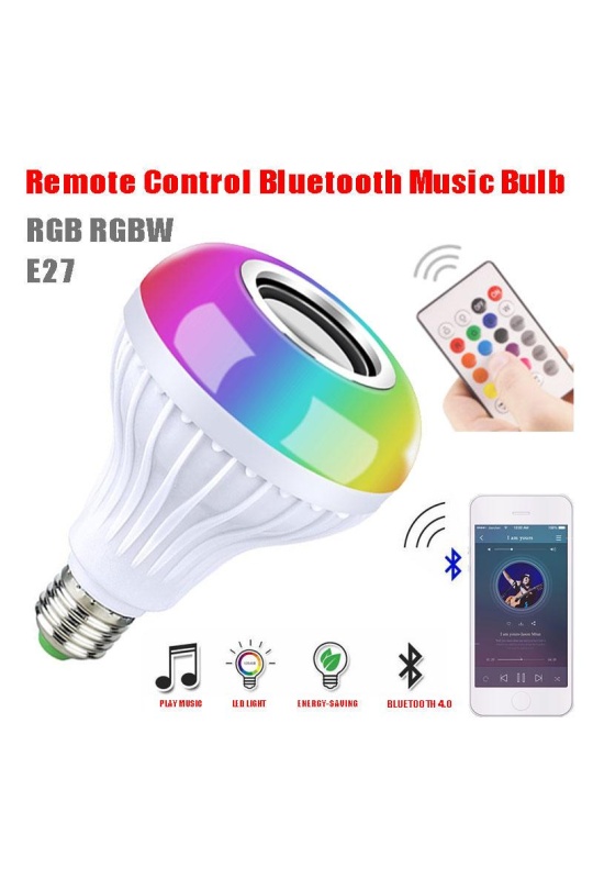 Akilli Led Ampül Hoparlör Bluetooth ve Kumandali