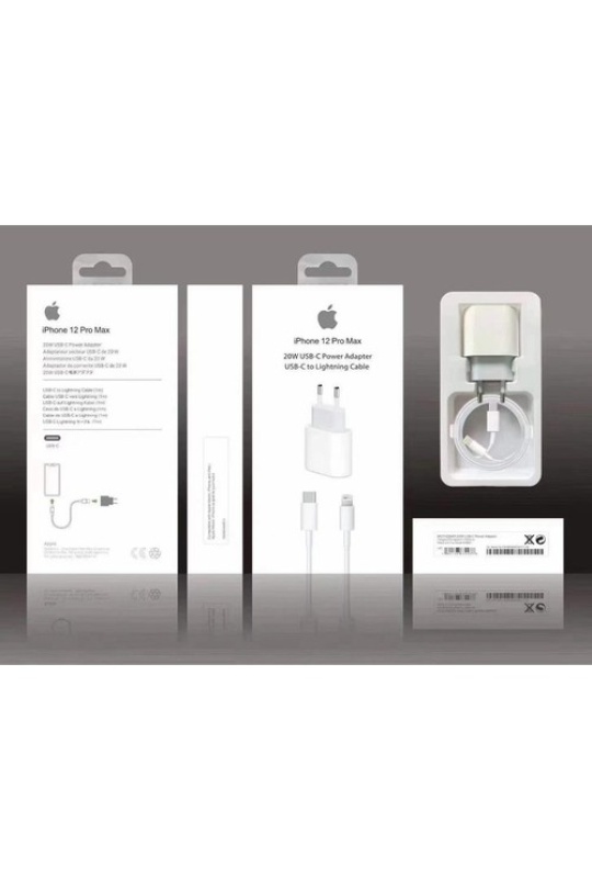 iPhone 12 Pro Max Hızlı Şarj Aleti Seti 20W Usbc