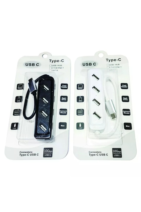Type-C Hub 4İn1 Usb 3 1 Hub 4 İn 1 For Laptop Pc For Macbook Pro Type-C Hub Usb3 1 Usb-C To 4 Ports