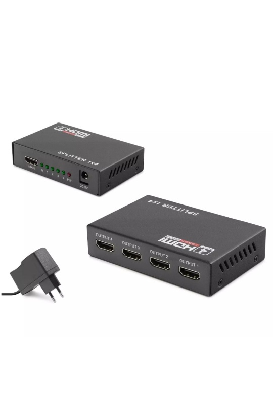 Splıtter Hdmi 1 4V 1080P 3D 1 Giriş 4 Çıkış