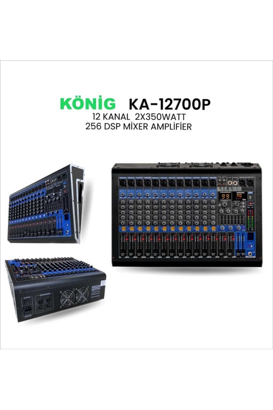 König KA-12700P 12 Kanal Power Mikser 2X350W