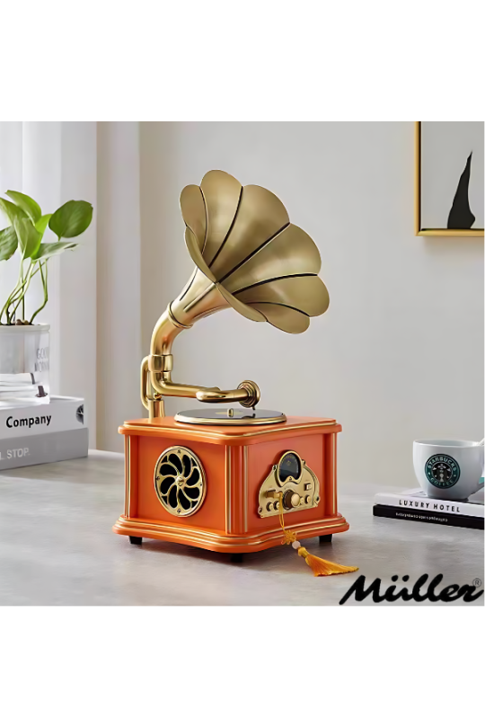 Müller Md-88 Dekoratif Bluetooth Gramofon Orangewood 220*200*400Mm