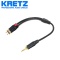 KRETZ DJ CABLES 2RCA-3.5mm  3 METRE ORJ