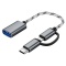 2 İN 1 USB 3.0 OTG ADAPTER NYLON BRAİD CABLE MİCRO USB TYPE C DATA