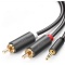 UGREEN AV102 Cable 2x RCA Jack 3.5 mm 1.5m black
