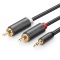 UGREEN AV102 Cable 2x RCA Jack 3.5 mm 1.5m black