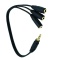 1 input to 3 output stereo audio splitter cable 30cm