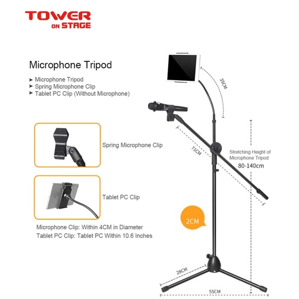 TOWER SM-6T MİKROFON+TABLET STAND