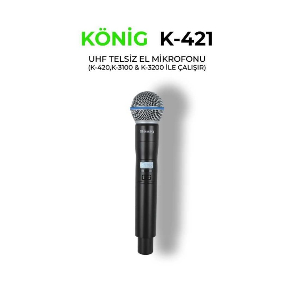 König K-421 Kablosuz Dinamik Mikrofon