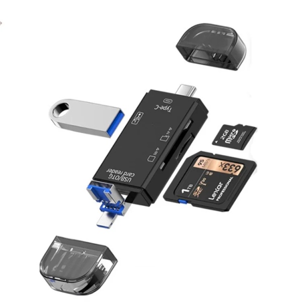 HUB USB C Card Reader Type C 6 in 1 TF SD Memory Card Reader Mirco OTG Flash Drive Cardreader For Macbook Mobile Phone