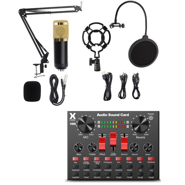 Oxid V8S Podcast Youtuber Ses Kartı Set