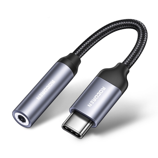 Rocoren DAC Çipli Type-C to 3.5mm Jack Aux Ses Dönüştürücü Çevirici Kablo Adaptör