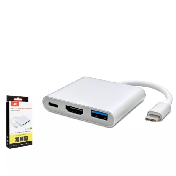HADRON HDX7764 ÇEVİRİCİ TYPE-C TO USB 3.0 + HDMI 3 PORT MAC